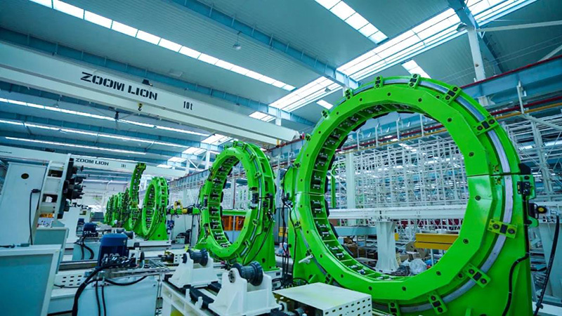 中聯(lián)重科沅江攪拌車智能制造工業(yè)園的智能化產線